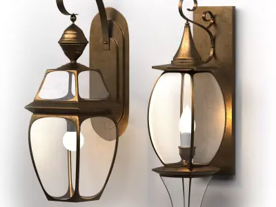Two classic wall lights Free 3D model