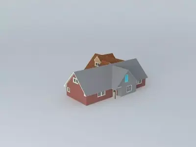 Small Brick and Stone House Free 3D model
