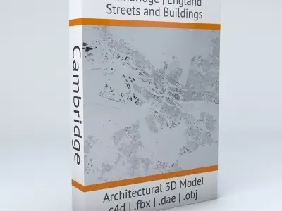 Cambridge Streets and Buildings 3D model