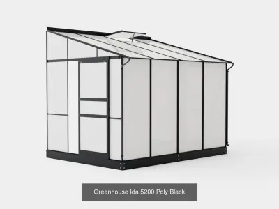 Collection of Greenhouse Ida Black - 5 Models 3D Model Pack