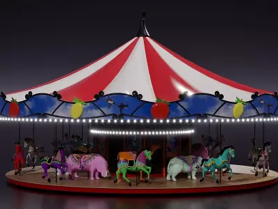 Carousel 3D model