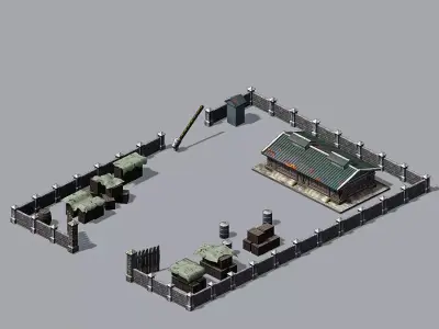 Heterogeneous - Building - Military Warehouse 01 3D model