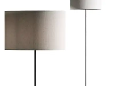 Hay Cast Drum Shade Floor Lamp 3D model