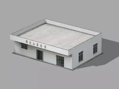 Dormitory Canteen Low-poly 3D model