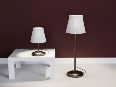 Floor lamp Free low-poly 3D model get