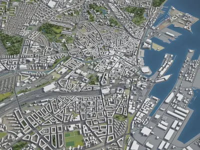 Aarhus Low-poly 3D model