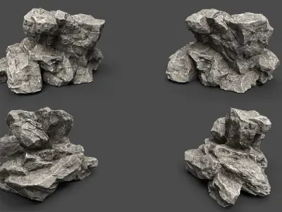 Rock Collection 018 Low-poly 3D model