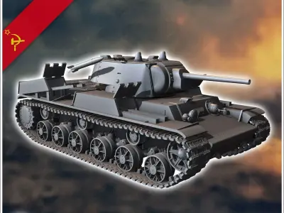 KV-10 Object 230 KV-1K - Soviet army WW2 Second World East front 3D print model