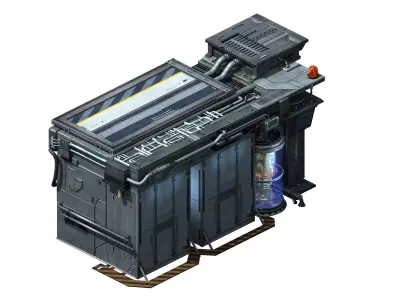 Spaceship - internal objects 02 3D model