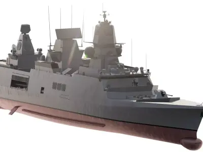 GENERIC DETAILED US NAVY MODERN DESTROYER 3D model