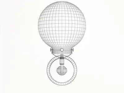  bra bistro globe clear glass single sconce brass 3D model