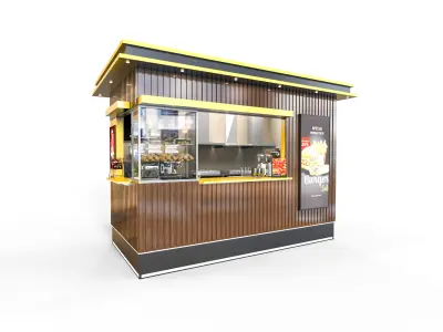 Snack Bar  Low-poly 3D model