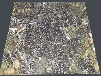 Cityscape Erfurt Germany 3D model