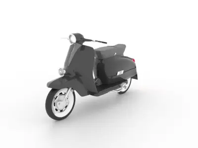 VESPA scooter Low-poly 3D model