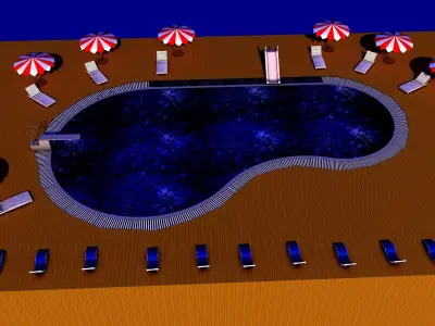 Swimming pool 3D model