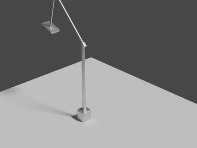 Industrial Lamp Low-poly 3D model