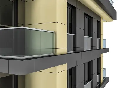 Building modern apartment 3D model
