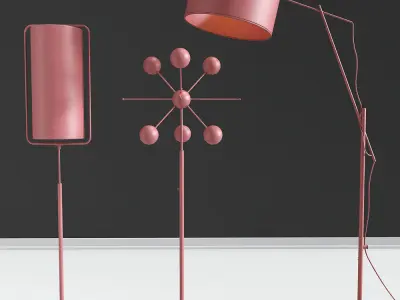 Modern Floor Lamps Collection 3D model