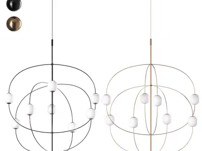 AXIA ceiling lamp by LODES 3D model