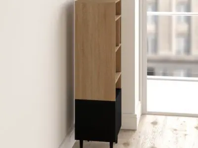 Lofton Small Bookcase Free 3D model