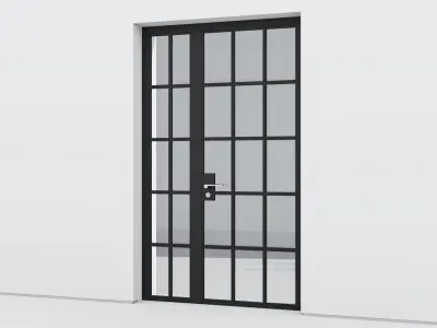 Aluminium door 168 3D model