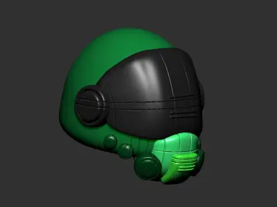 helmet high poly sculpt 3d printable ver 7 3D model 3D model