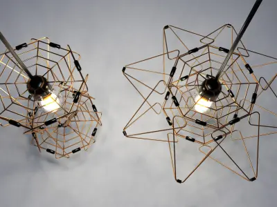 cage adjustable light fixture 3D model