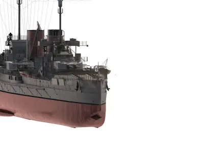 WW1 GERMAN MARINE BATTLE CRUISER 3D model