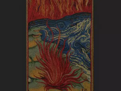 Fire Tapestry  Low-poly 3D model