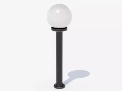 Light post Low-poly 3D model