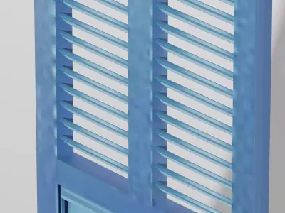 The door of old vietnam Low-poly 3D model