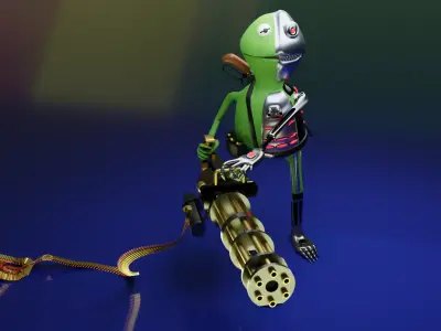 Terminator Kermit Low-poly 3D model