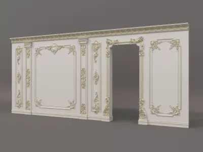 Wall Molding in Classic French style 24 3D model