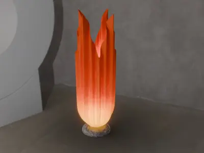 The Floor Lamp FIRE Low-poly 3D model