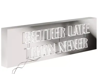 Neon Better Late Than Never 3D model