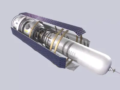 Sci fi Satellite Low-poly 3D model