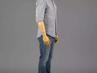 Casual Outfit for Men 3D model