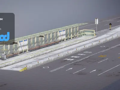 Taiwan Bus lane 3D model