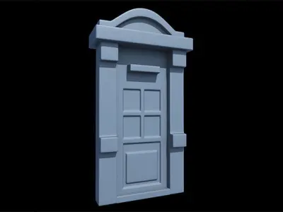 Stylized Door Base Mesh Vol 2 Low-poly 3D model