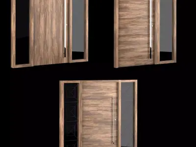 Exterior Large Doors 3D model 4