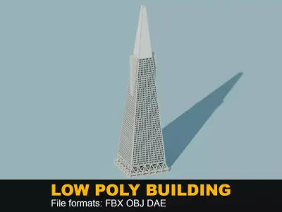 LOW POLY - BUILDING san francisco skyscraper Low-poly 3D model