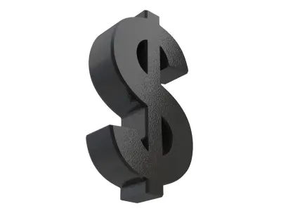 Currency Symbols Plastic Set 3D model