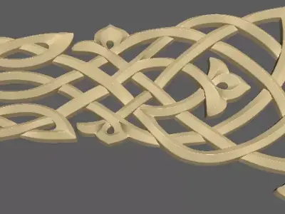 Central decor ornament for furniture 3D model 1107