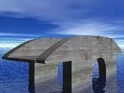 Brick bridge Free 3D model