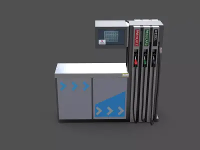 Gasoline Pump Low-poly 3D model