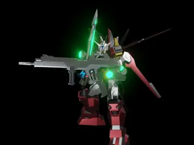 TheMechaNoid 5 gundam with lights 3D model