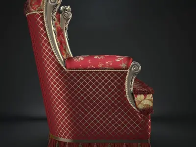 Lunardelli rococo armchair 3D model