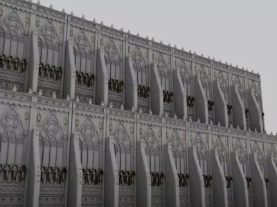 Gothic wall piece for resin printing Free 3D print model