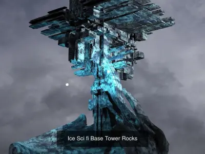 Ice rocks Fantasy Collection 1 3D Model Pack