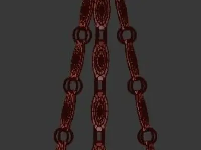 Rhodium Plated Pendant Lamp 3D model